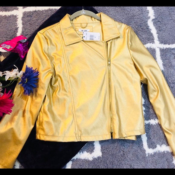ob.sess Other - Girl gold metallic jacket XL faux leather ob.sess Other - Girl gold metallic jacket XL faux leather